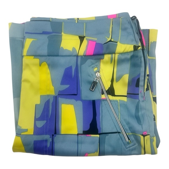 Jamie Sadock Geometric Blue Golf Shorts Size 10 - Picture 11 of 11